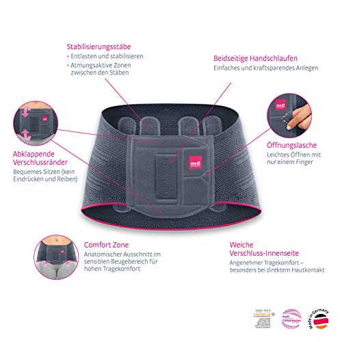 medi Lumbamed basic - Rückenorthese Herren | silber | Größe IV | LWS-Orthese zur Stabilisierung des LWS-Bereichs