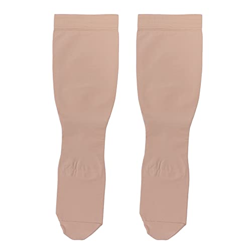 Medias de compresión 23-32 mmHg Medias de compresión elásticas para el dolor, hinchazón, alivio de las venas varicosas, punta cerrada, hasta la rodilla(XL)