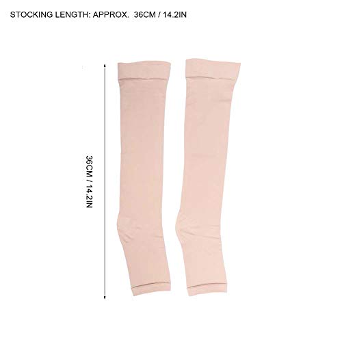 Medias de compresión hasta la rodilla, venas varicosas hasta el muslo con calcetines abiertos para mujeres, hombres, protección de pantorrillas, mangas de compresión para piernas, medias de compresión