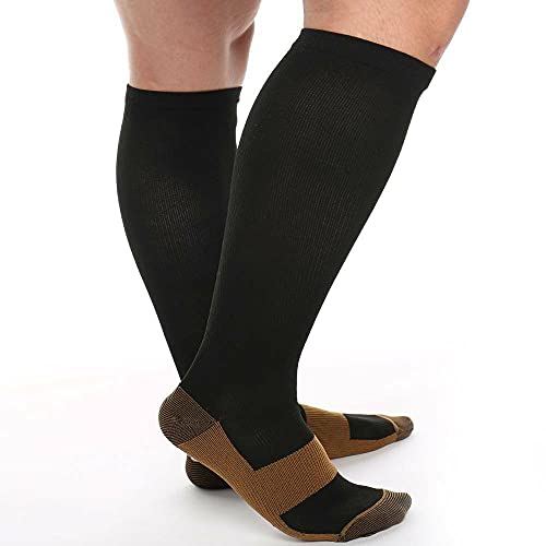Medias de Compresión Recuperación para Hombres y Mujeres 15-20 mmhg Ideal para Dolor de Espinillas, Deportes, Viajes, Dolor de Piernas, Varices, Trombosis Venosa Grave, Embarazo