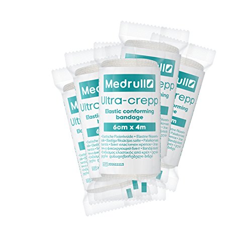 Medrull - Vendaje de gasa (20 unidades, 6 cm x 4 m)