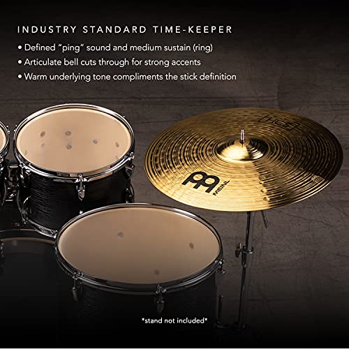 Meinl Cymbals HCS 20" (50,8cm) Ride para batería – Acabado Tradicional Latón, Made in Germany (HCS20R)