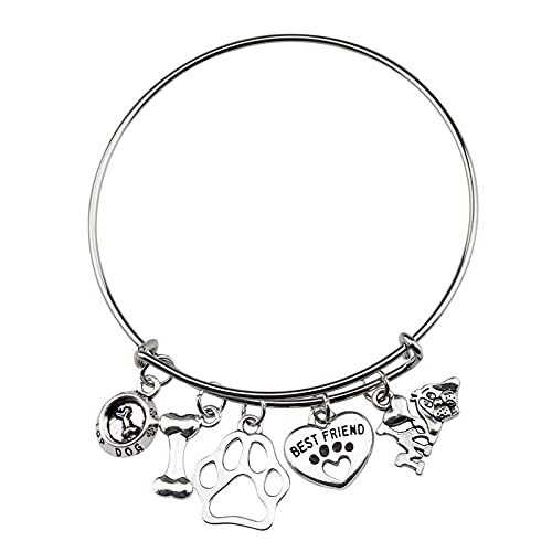 Mejor Venta De Diseño Simple Cachorro Pulsera Perro Hueso Pélvico Perro Pata Impresión Personalidad Accesorio Combinación Pulsera Ajustable Joyería Decorativa Joyería