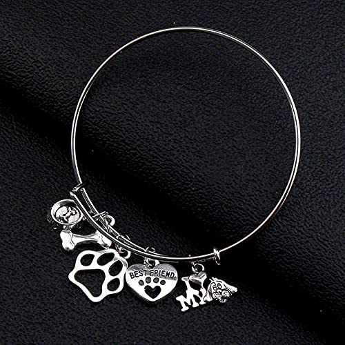 Mejor Venta De Diseño Simple Cachorro Pulsera Perro Hueso Pélvico Perro Pata Impresión Personalidad Accesorio Combinación Pulsera Ajustable Joyería Decorativa Joyería