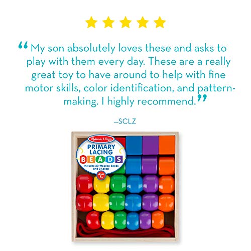 Melissa & Doug - Cuentas primarias para atar (10544)