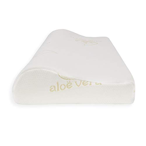 MERCURY TEXTIL – Almohada Cervical viscoelástica 70cm x 33cm, Reduce Dolores cervicales y con la Forma ergonómica aporta una Total adaptabilidad. (70 CM)