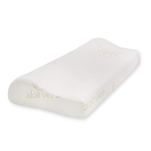 MERCURY TEXTIL – Almohada Cervical viscoelástica 70cm x 33cm, Reduce Dolores cervicales y con la Forma ergonómica aporta una Total adaptabilidad. (70 CM)