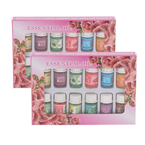 MERIGLARE Kits de Aceites Esenciales de Aromaterapia de 24 Piezas para Habitaciones de Hogar de Oficina Sala de Estar 3ML