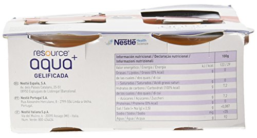 Meritene Resource Aqua+ Gelificada Melocoton 4Tarrinas - 500 gr