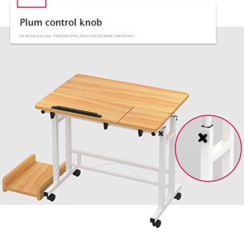Mesa auxiliar, mesa auxiliar para sofá, mesa móvil para regazo Mesa ajustable en altura Mesa auxiliar para cama Sofá Enfermería hospitalaria con computadora Escritorio Soporte de escritorio Lectura