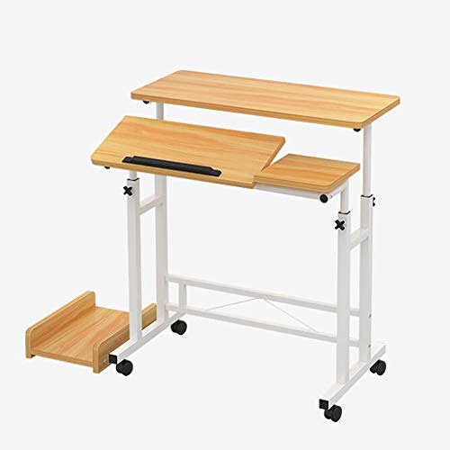 Mesa auxiliar, mesa auxiliar para sofá, mesa móvil para regazo Mesa ajustable en altura Mesa auxiliar para cama Sofá Enfermería hospitalaria con computadora Escritorio Soporte de escritorio Lectura
