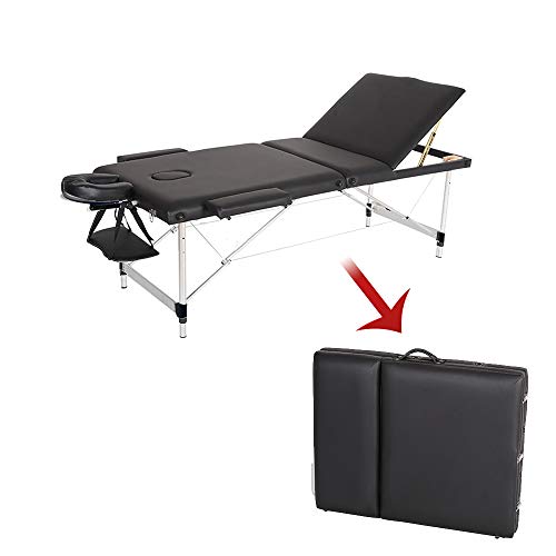Mesa de masaje ajustable plegable portátil aluminio cosmética terapia belleza