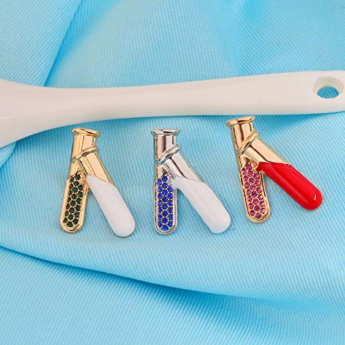 Microscopio dental Laringoscopio Útero para mujer Tubos de ensayo Neuron Rn Caduceo Broche Pin Insignias de metal Broches Pines, Neuron-Silver