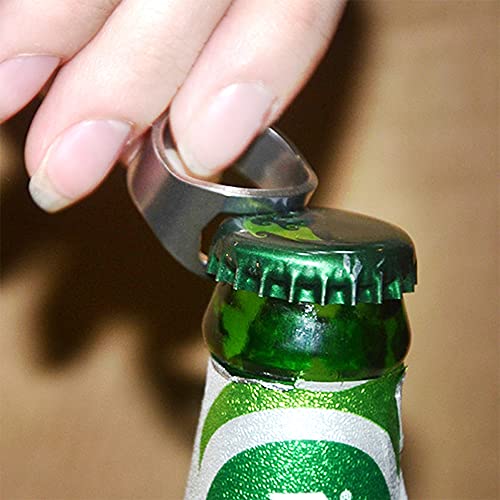 milaosk 8 Piezas Abrebotellas Anillo Metálico Anillo Abridor de Botella Anillo Sacacorchos Creativo de Abrebotellas Acero Inoxidable para Vino Cerveza Soda Bar Home (22mm)