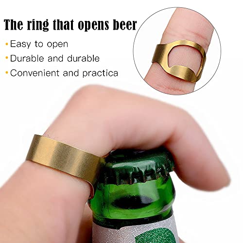 milaosk 8 Piezas Abrebotellas Anillo Metálico Anillo Abridor de Botella Anillo Sacacorchos Creativo de Abrebotellas Acero Inoxidable para Vino Cerveza Soda Bar Home (22mm)