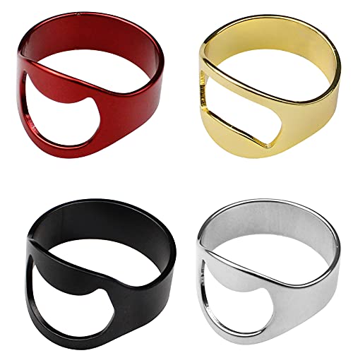 milaosk 8 Piezas Abrebotellas Anillo Metálico Anillo Abridor de Botella Anillo Sacacorchos Creativo de Abrebotellas Acero Inoxidable para Vino Cerveza Soda Bar Home (22mm)