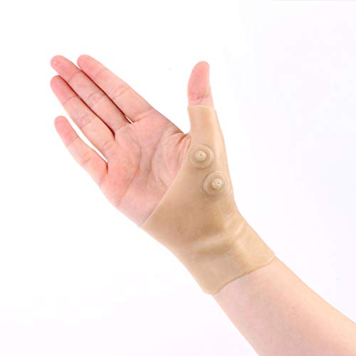 Milisten - Muñequera de gel para muñeca y ortopédica con túnel carpiano, magnético, soporte para la muñeca, estabilizador para aliviar el dolor de la muñeca del pulgar