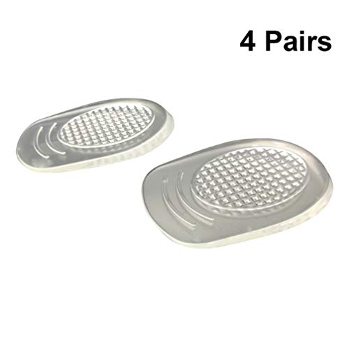 Milisten Plantilla de Aumento de Altura de 4 Pares Plantillas de Silicona para El Talón Medias Inserciones Elevadores de Zapatos Elevador para Espuelas de Talón Tendinitis de Aquiles Tamaño 40-46