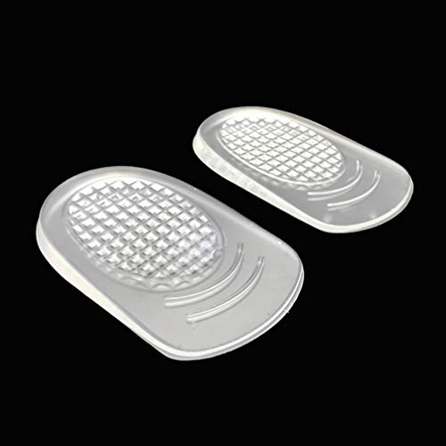 Milisten Plantilla de Aumento de Altura de 4 Pares Plantillas de Silicona para El Talón Medias Inserciones Elevadores de Zapatos Elevador para Espuelas de Talón Tendinitis de Aquiles Tamaño 40-46