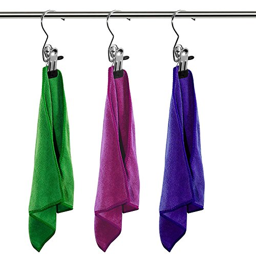MINGZE 10 Piezas Gancho Colgante de lavandería de Acero Inoxidable, Clips de Arranque Colgando Perchas,Pinzas para Tender la Ropa, Pernos de Ropa Ropa de casa de Viaje Percha de suspensión