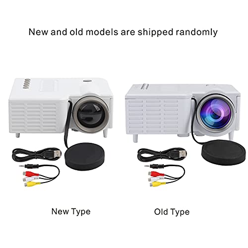 Mini Beamer, FHD 1080P Pro, luces de video en la cámara, proyector LED, proyector de película portátil con interfaz AV USB TF para regalo de niños / cine en casa, compatible con teléfono inteligente