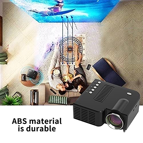 Mini Beamer, FHD 1080P Pro, luces de video en la cámara, proyector LED, proyector de película portátil con interfaz AV USB TF para regalo de niños / cine en casa, compatible con teléfono inteligente