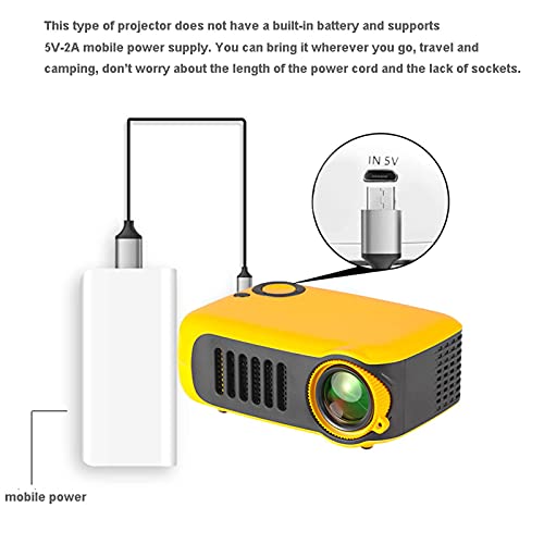 Mini Beamer, Mini-Projektor, Tragbarer Filmprojektor 1080P Unterstützt Für Kindergeschenk, Heimkino, Kompatibel Mit HDMI,USB, Micro SD,A
