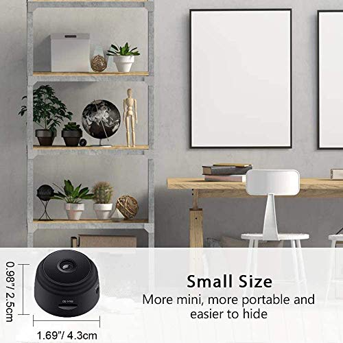 Mini Camara de Vigilancia,1080P HD Portátil WiFi Cámara,Grabadora de Video,Camaras de Seguridad Pequeña con Visualización Remota para Interior/Exterior
