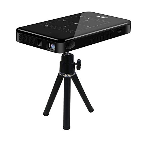 Mini proyector, proyector de Bolsillo portátil 3D 4K HD Smart DLP, 20,000 Horas de Android Home Theater Video Beamer, Compatible con DC IN/HD IN/HDMI/USB,para Cine en Casa