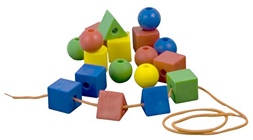 Miniland Educational 154216 - Bote con bolas ensartables 35 mm, 60 piezas