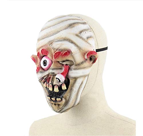 mmty Scary Zombie Dolls Mask,Halloween Mask Devil Demon Wizard Costume Party Latex Mask Bleeding Zombie Horror Face Mask For Adults