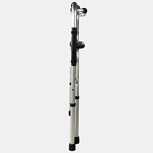 Mobiclinic , Modelo Pórtico , Andador para ancianos, adultos, mayores o minusvalidos, de aluminio, ligero, plegable, con asiento y sin ruedas