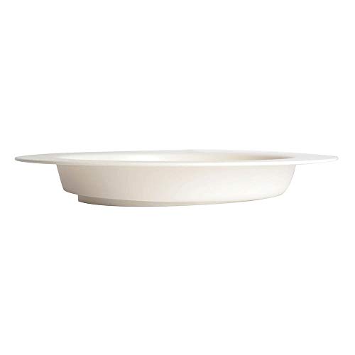 Mobiclinic, Plato Scoop, Altura en pendiente, Antideslizante, Apto para microondas y lavavajillas, Ergonómico, Para personas con discapacidad, movilidad reducida, Dificultad para comer, Blanco