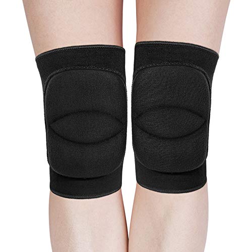 MoKo Rodilleras del Deporte Profesionales, 2 PZS Rodilleras Deportivas de Compresión Transpirables y Antideslizantes, Protección Ideal para Voleibol, Correr, Baloncesto, Bicicleta, XL, Negro