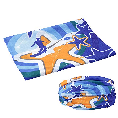 Moliker headwear Bandanas tapa de protección UV transparente Multi-función Estirable Cuello Cuello Tubo Bufanda Mascarilla Cinta bajo el casco (1003)