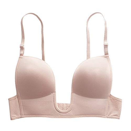 Monkys Sujetador con Escote Pronunciado y Espalda Baja U Deep Up Multiway para Mujer