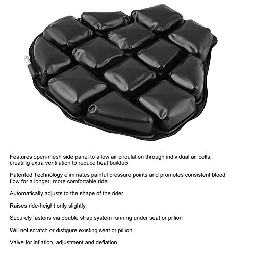 MoreChioce - Cojín universal para asiento de moto, cojín de aire en 3D, cojín acolchado de aire, funda de asiento