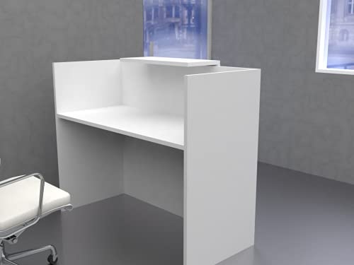 MOSTRADOR EXPRESS DE 25mm DE GROSOR DE 120X105X50CM CON COSTADO. FABRICADO EN ESPAÑA. ENVIO A PENÍNSULA (BLANCO-BLANCO) ENTREGA DE 3 A 5 DIAS HABILES.