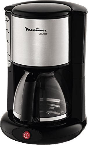 Moulinex FG360811 Cafetera de Filtro, 12 Tazas, función Auto, 1000 W, 45 Decibeles, DAA, INOX y Negro
