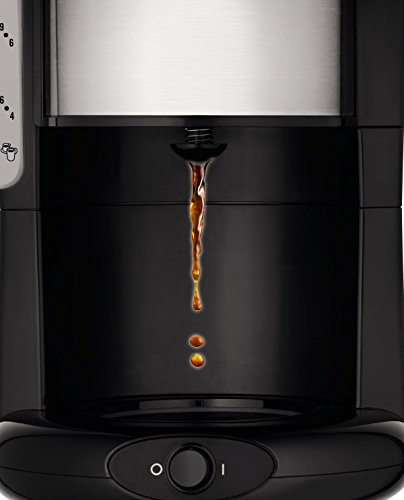 Moulinex FG360811 Cafetera de Filtro, 12 Tazas, función Auto, 1000 W, 45 Decibeles, DAA, INOX y Negro