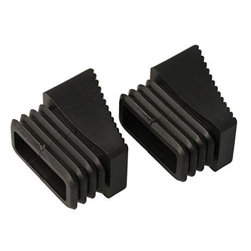 MovilCom® tapones de plastico para escaleras de mano, Contera escalera antideslizante, taco escalera domestica 40x20mm 2 Unidades