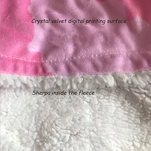 Mrzyzy Manta para sofá, Cama, Sillón, Espesar Reversible de Borreguito y Franela Suave, Impresión 3D 100% Poliéster (Color : 01, Size : 150 * 200cm)