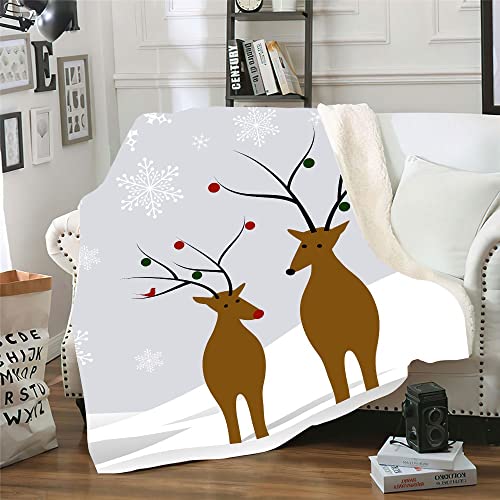 Mrzyzy Manta para sofá, Cama, Sillón, Espesar Reversible de Borreguito y Franela Suave, Impresión 3D 100% Poliéster (Color : 01, Size : 150 * 200cm)