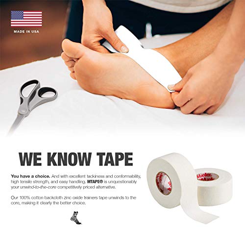Mueller MTape - Cinta atlética, 3,8 cm x 10 m, color beige, TeamPak (caja de 32 rollos), 130827