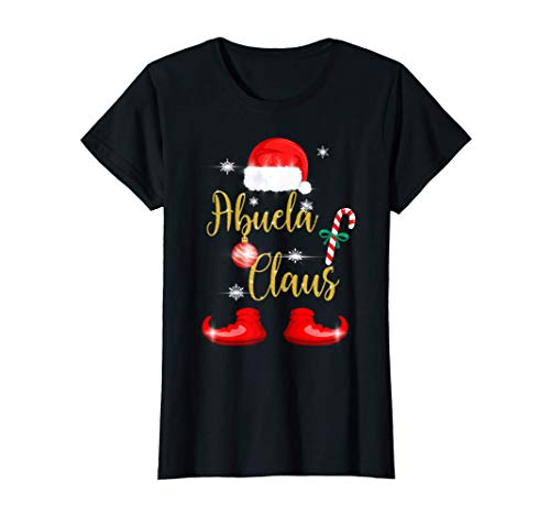 Mujer Abuela Claus Pijama Familia Divertido Regalo Navidad Abuelos Camiseta