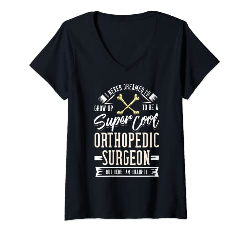 Mujer Cirujano Ortopédico Regalo Ortopedista óseo Camiseta Cuello V