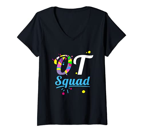 Mujer Terapeuta Ocupacional Regalo Terapia Ocupacional OT Squad Camiseta Cuello V
