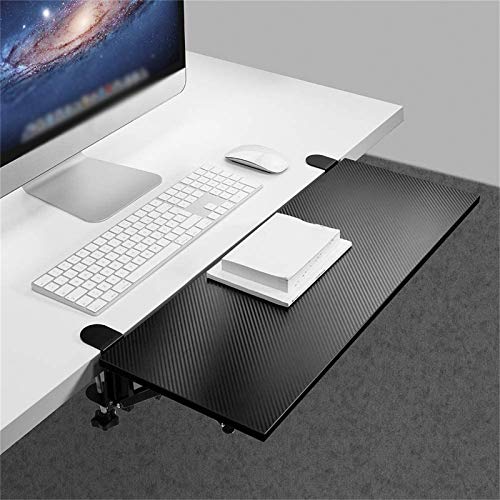 Muñeca Ordenador Resto Apoyabrazos -Bandeja Teclado Bajo Mesa Ajustable, para Ordenador Portátil Reposabrazos Soporte para Reposabrazos De Mesa Bandeja para Codo, Extensor De Escritorio (Negro)