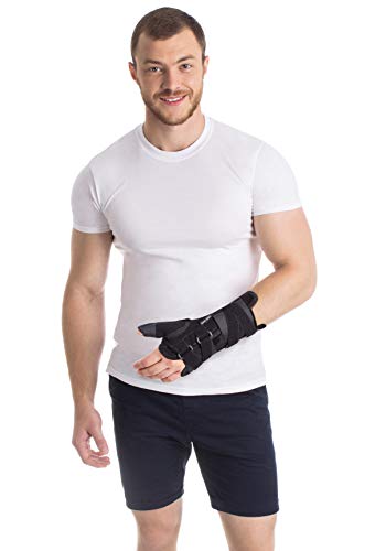 Muñequera con sujeción del pulgar para mano derecha Small Negro