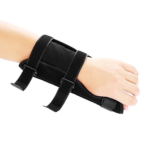 Muñequera de túnel carpiano ajustable, soporte para muñeca transpirable soporte para las manos fractura del ligamento Lesión Protección del brazo para , (Left-M)